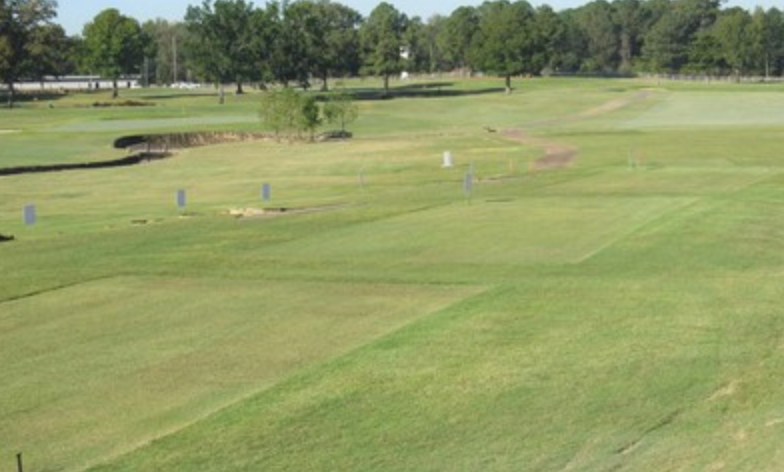 Bent Brook Golf Course fairway with flag markers