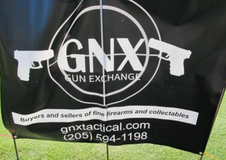 Sponsor sign for GNX Gun Exchange