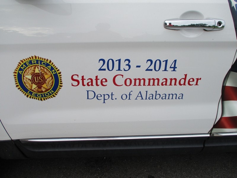 American Legion State Commander vehicle decal