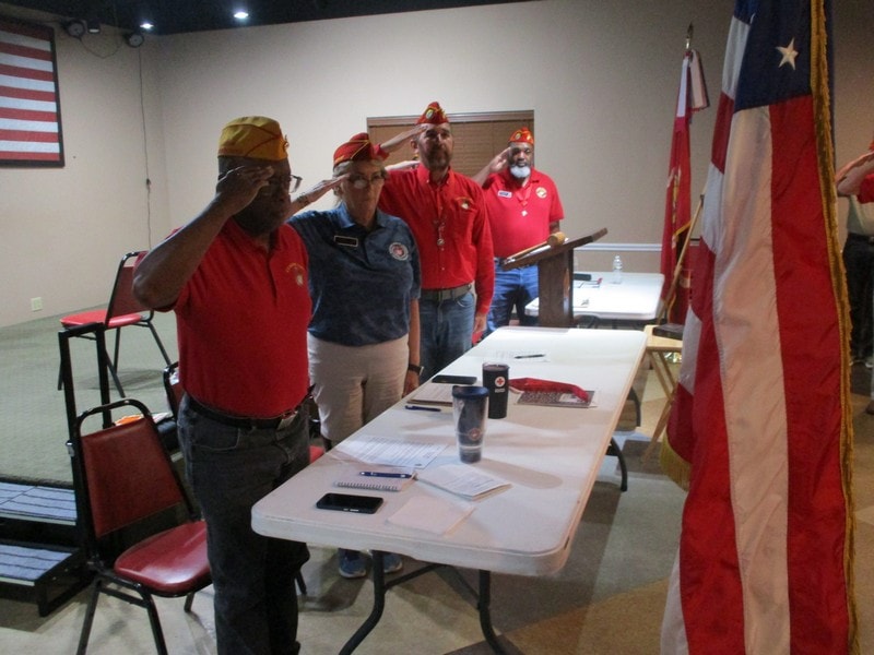 Members gathered in community hall