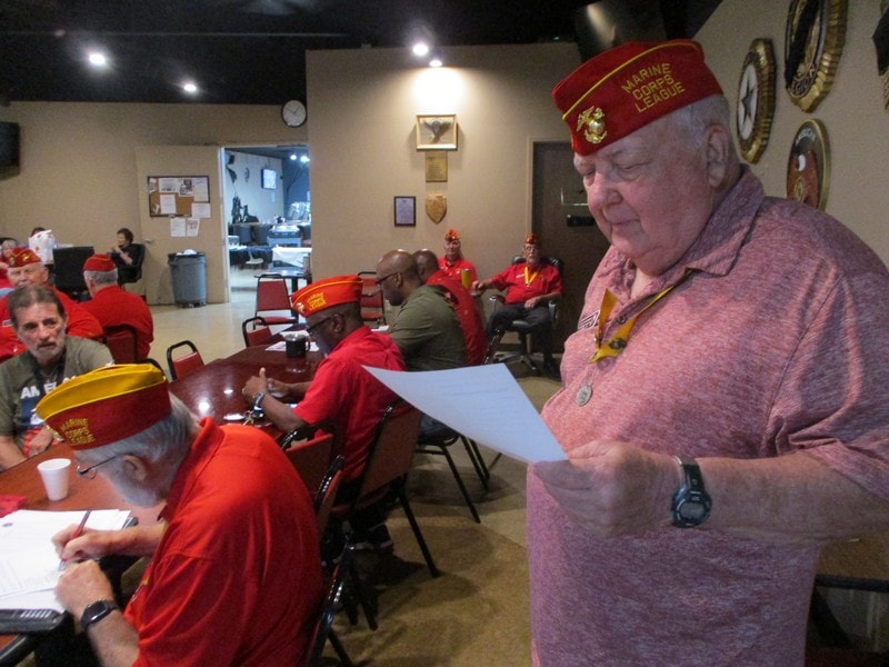Marine veteran speaking at Legion meeting