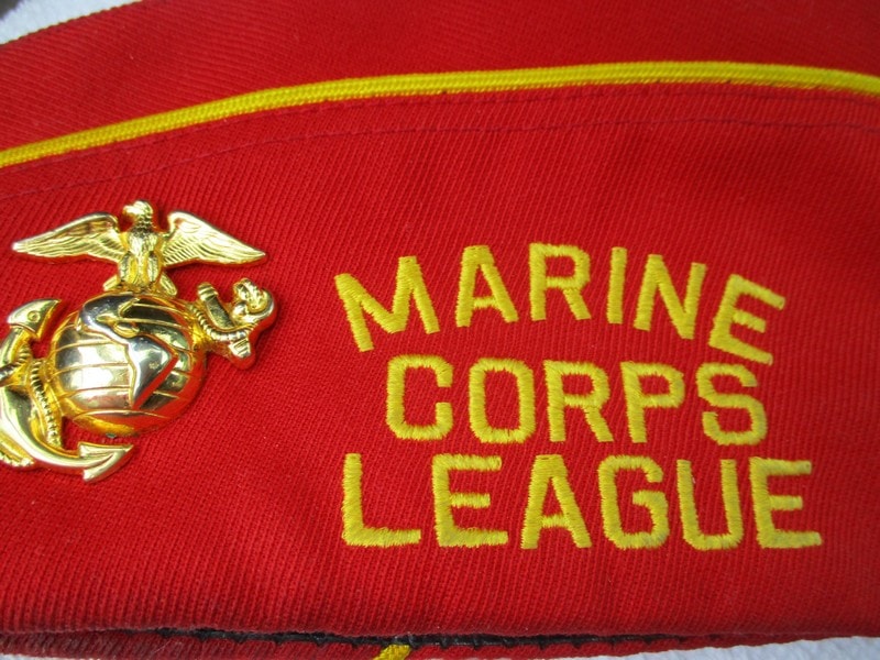 Marine Corps League emblem red hat