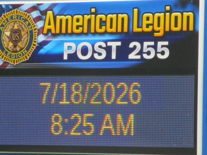 American Legion Post 255 digital sign display