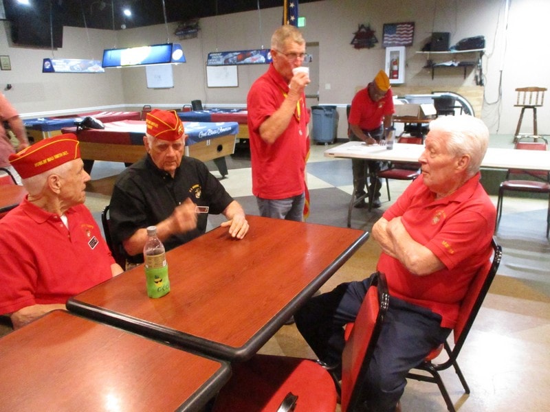 Veterans gathering at community recreation center