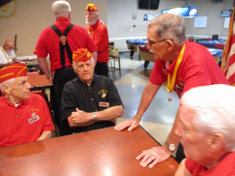 Veterans gathering at community center meeting